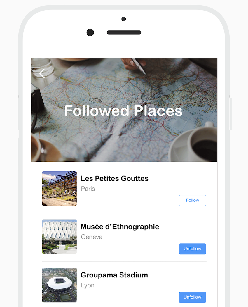Flyerz venue follow screen